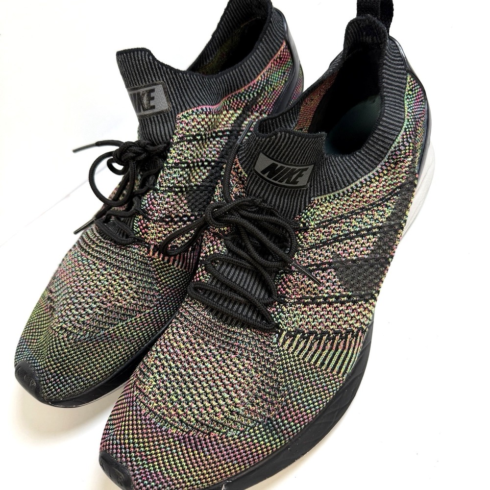 Nike Air Zoom Mariah Flyknit Racer Multicolor Black Running Shoes Men's 12